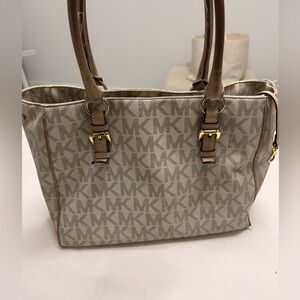 Michael Kors Tan Monogram Tote
